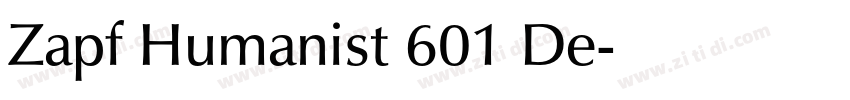 Zapf Humanist 601 De字体转换